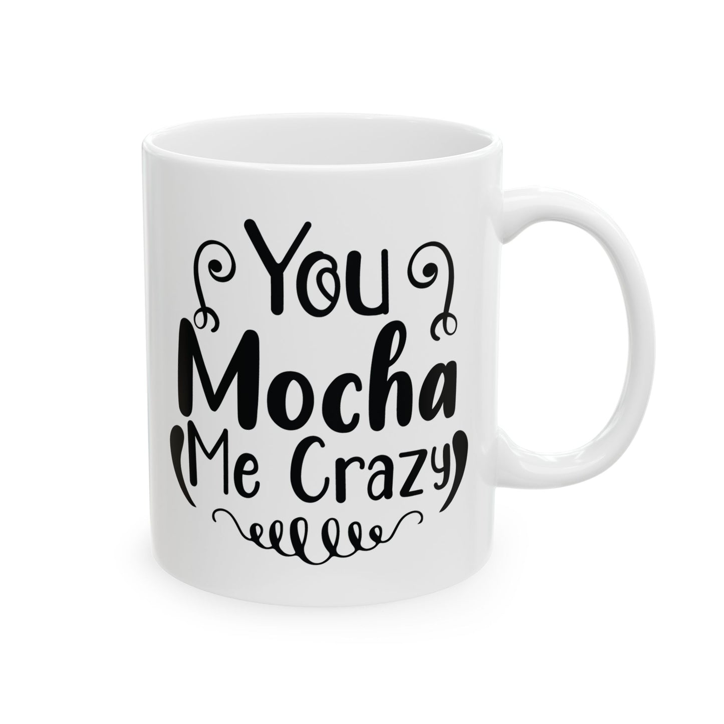 Bedruckte Kaffeetasse – 11oz (330 ml) – „Crazy“ – robust & stilvoll