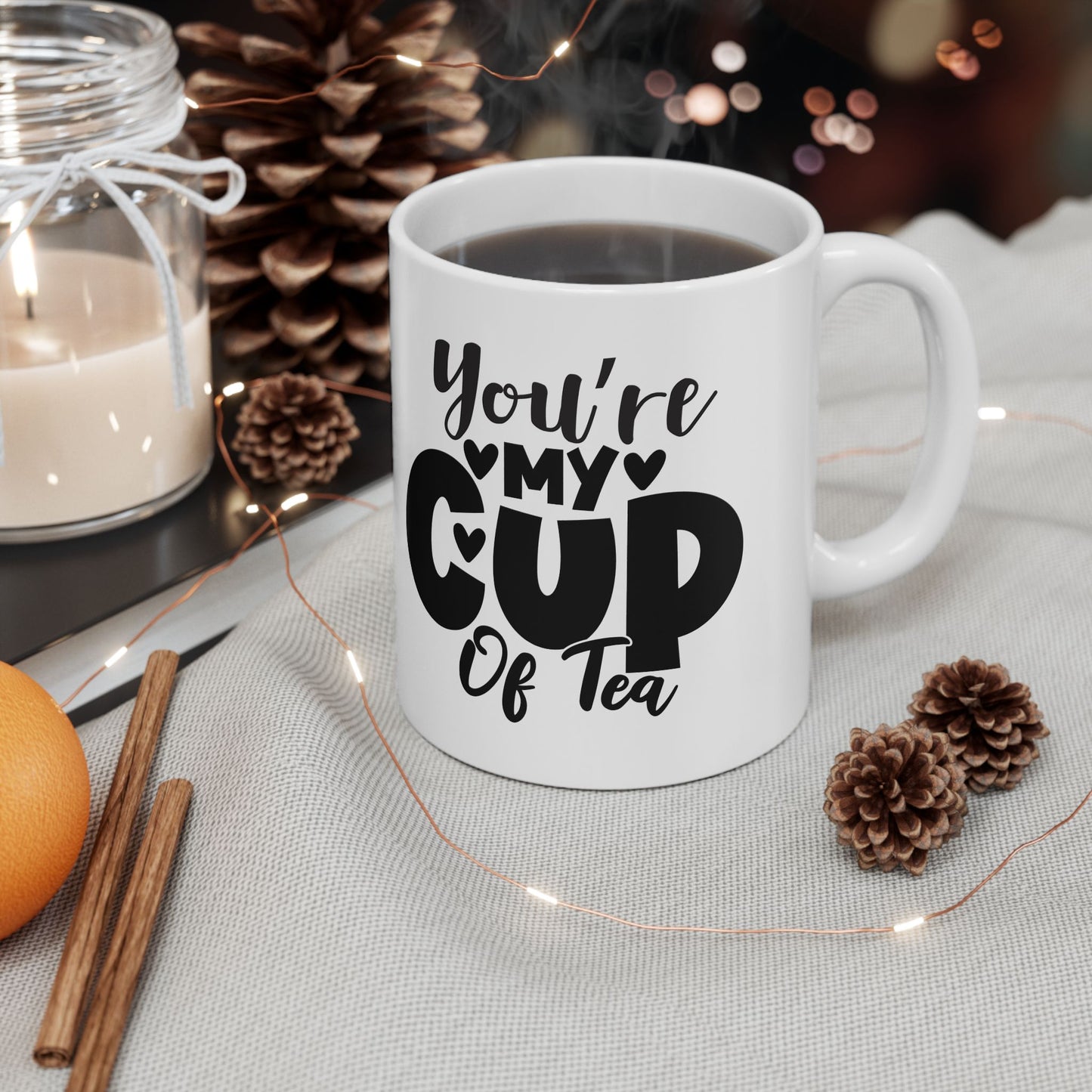 Bedruckte Kaffeetasse – 11oz (330 ml) – „Cup of Tea 10“ – robust & stilvoll