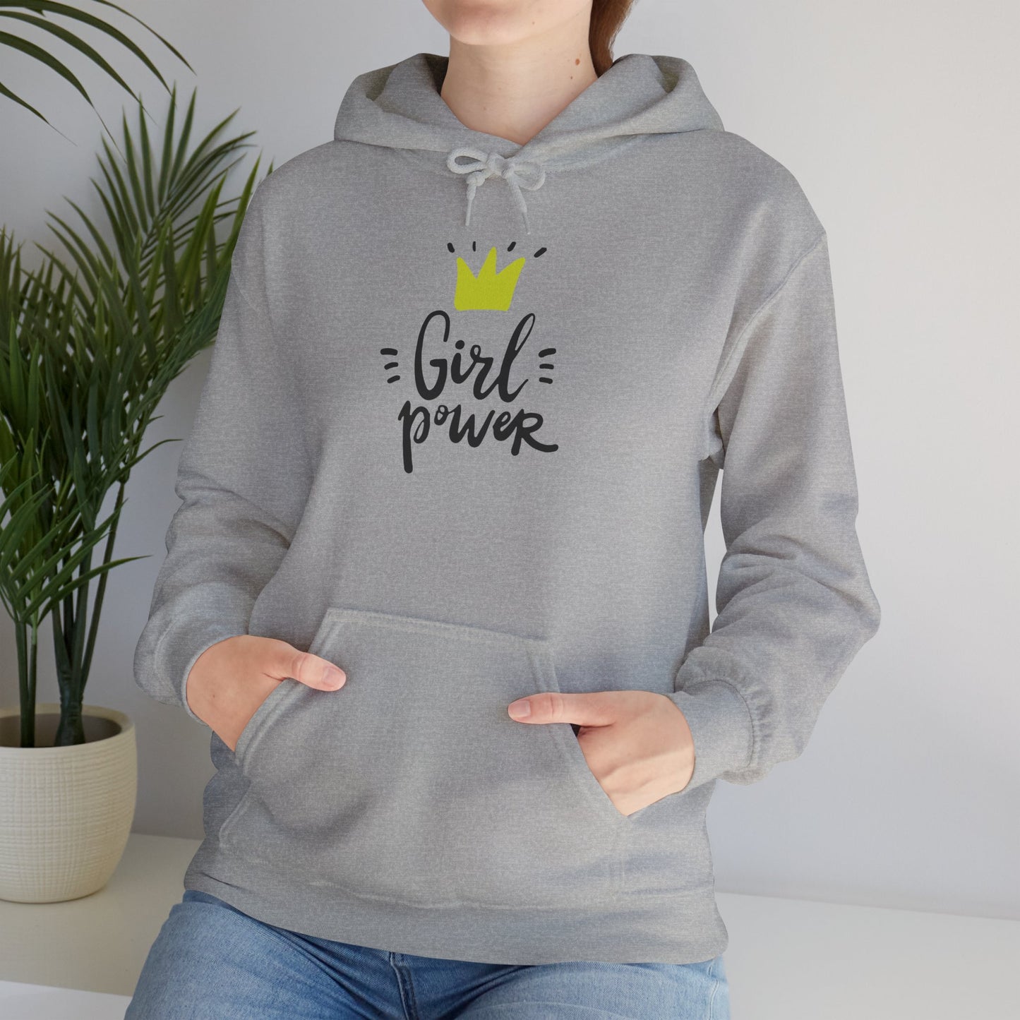 „Girl Power“ Artistic Unisex Hoodie – Unique Graphic Sweatshirt, Cozy Layer, Everyday Wear, Gift for Him/Her, Casual Fashion