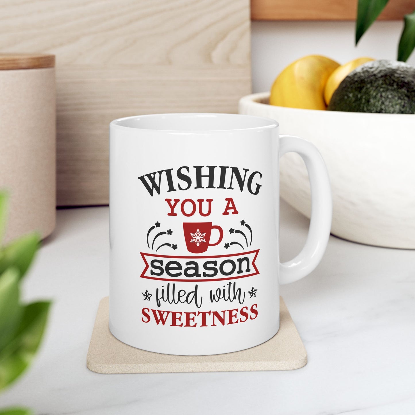 Bedruckte Kaffeetasse – 11oz (330 ml) – „Sweetness“ – robust & stilvoll