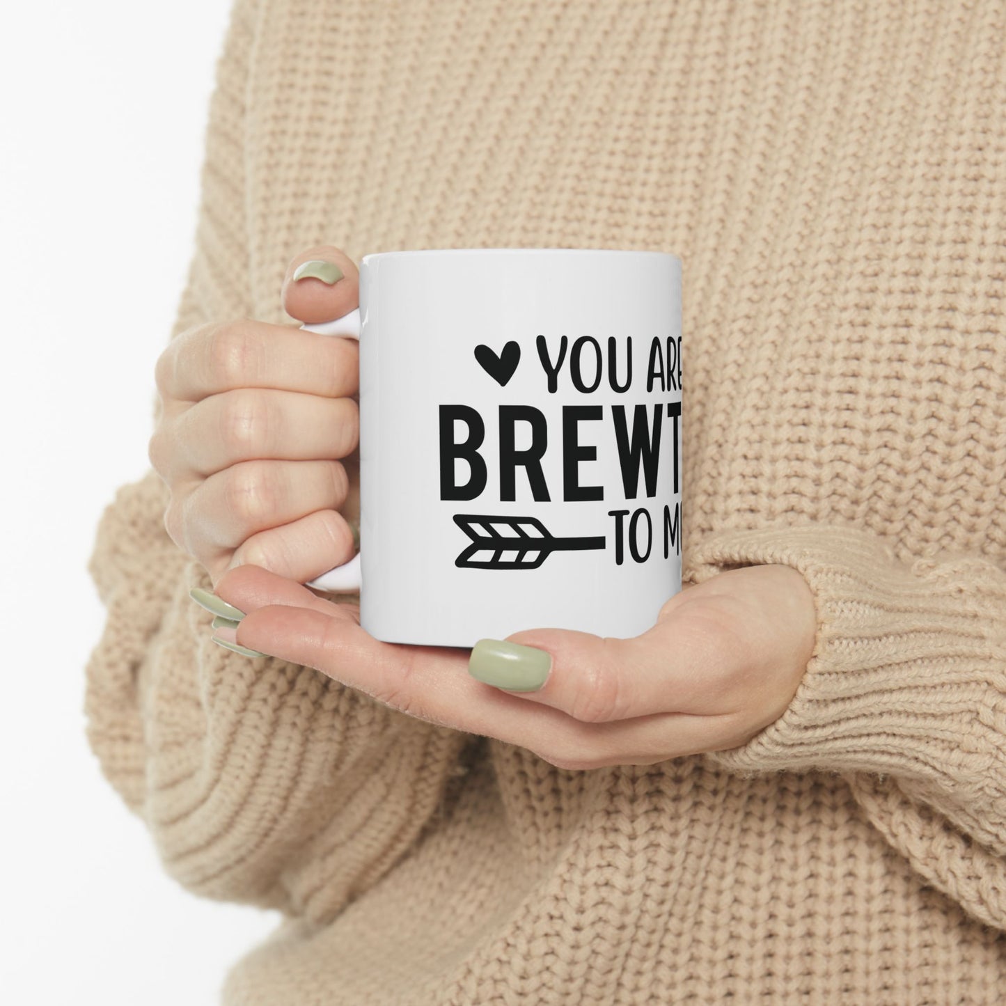 Bedruckte Kaffeetasse – 11oz (330 ml) – „Brewtiful“ – robust & stilvoll