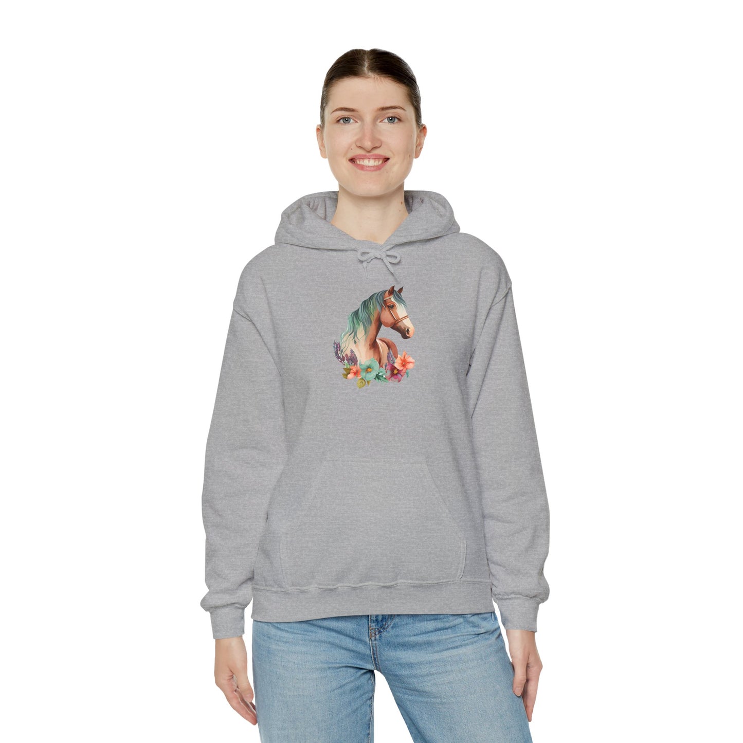 "Horse Flower" Hoodie – Unisex Streetwear Style