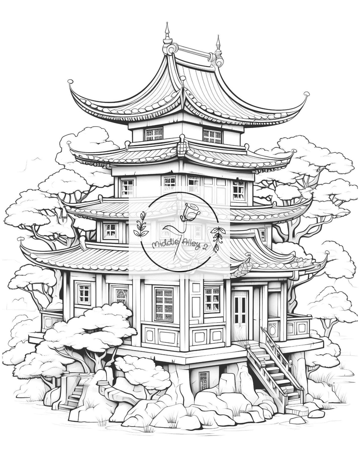🏮🐉 China Lacht – Das Malbuch mit 50 witzigen und wundersamen China-Häusern 🎨🧧