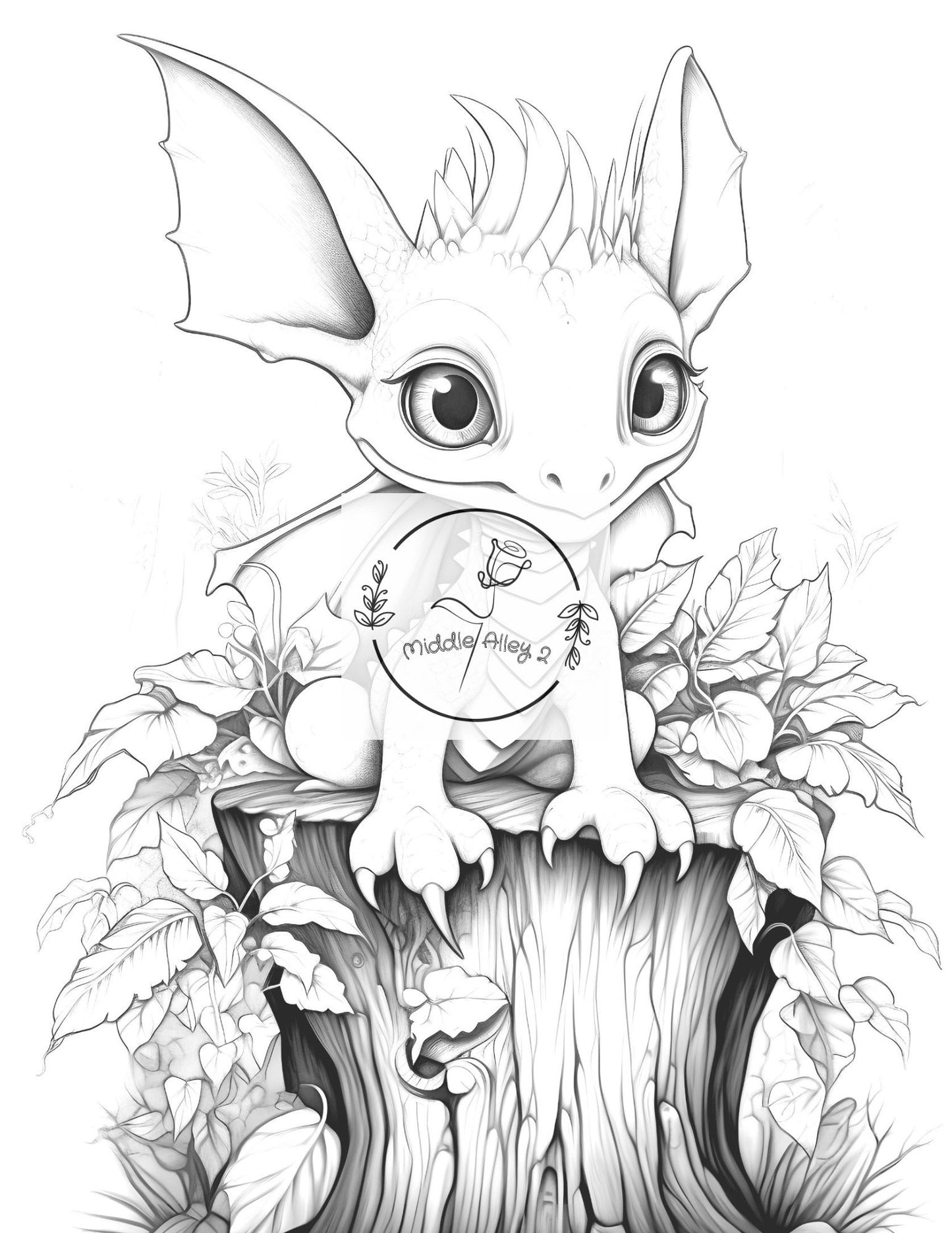 🐉 Magische Drachenwelt – Malbuch mit 50 bezaubernden Baby-Drachen 🖍️✨