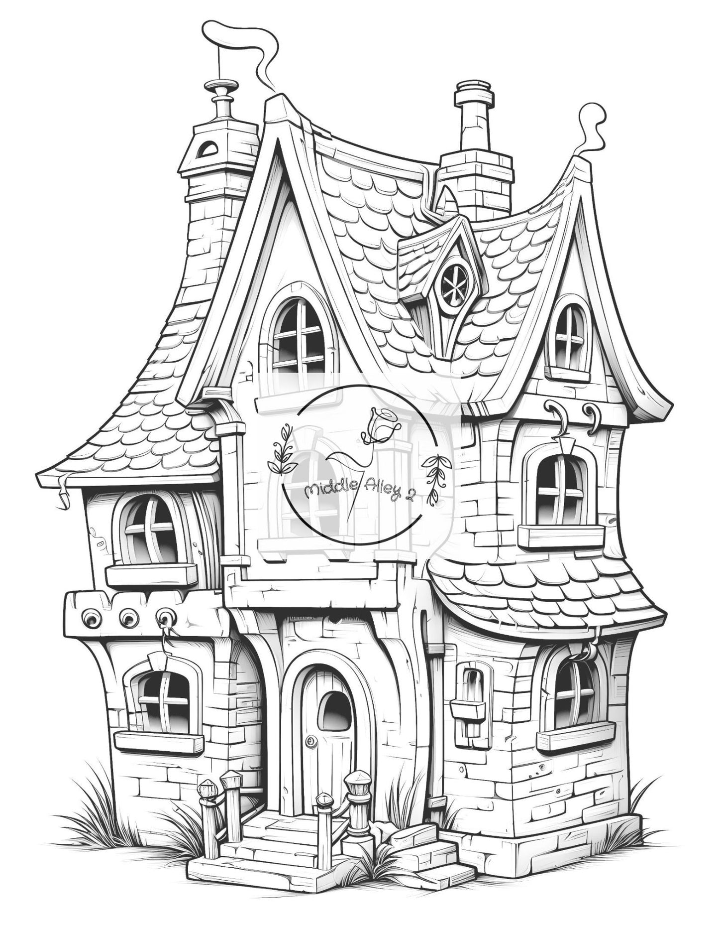 🏰🎩 „SchottenSpaß – Das Malbuch mit 50 lustigen Schottland-Häusern für Kinder & Erwachsene“ 🎨🦄