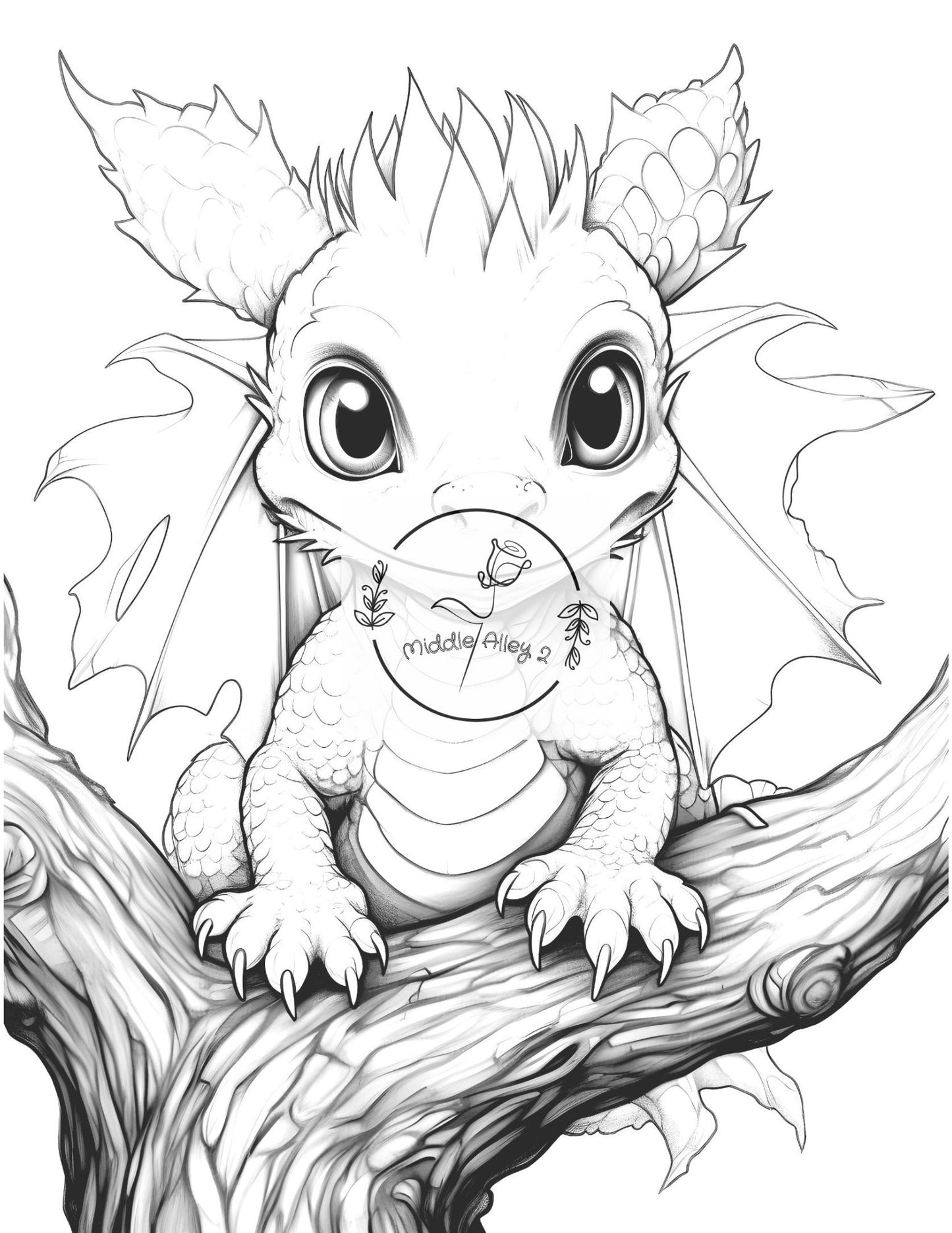 🐉 Magische Drachenwelt – Malbuch mit 50 bezaubernden Baby-Drachen 🖍️✨