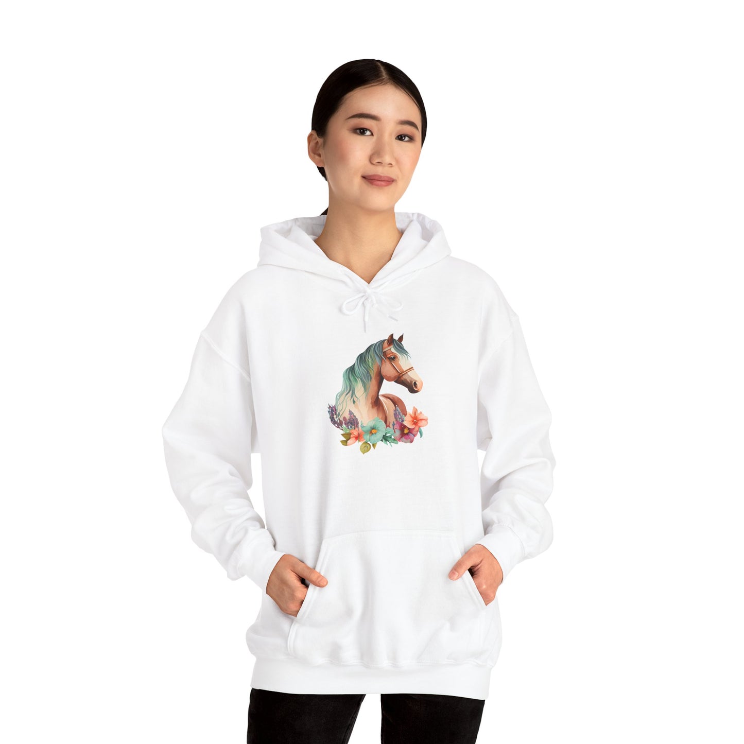 "Horse Flower" Hoodie – Unisex Streetwear Style