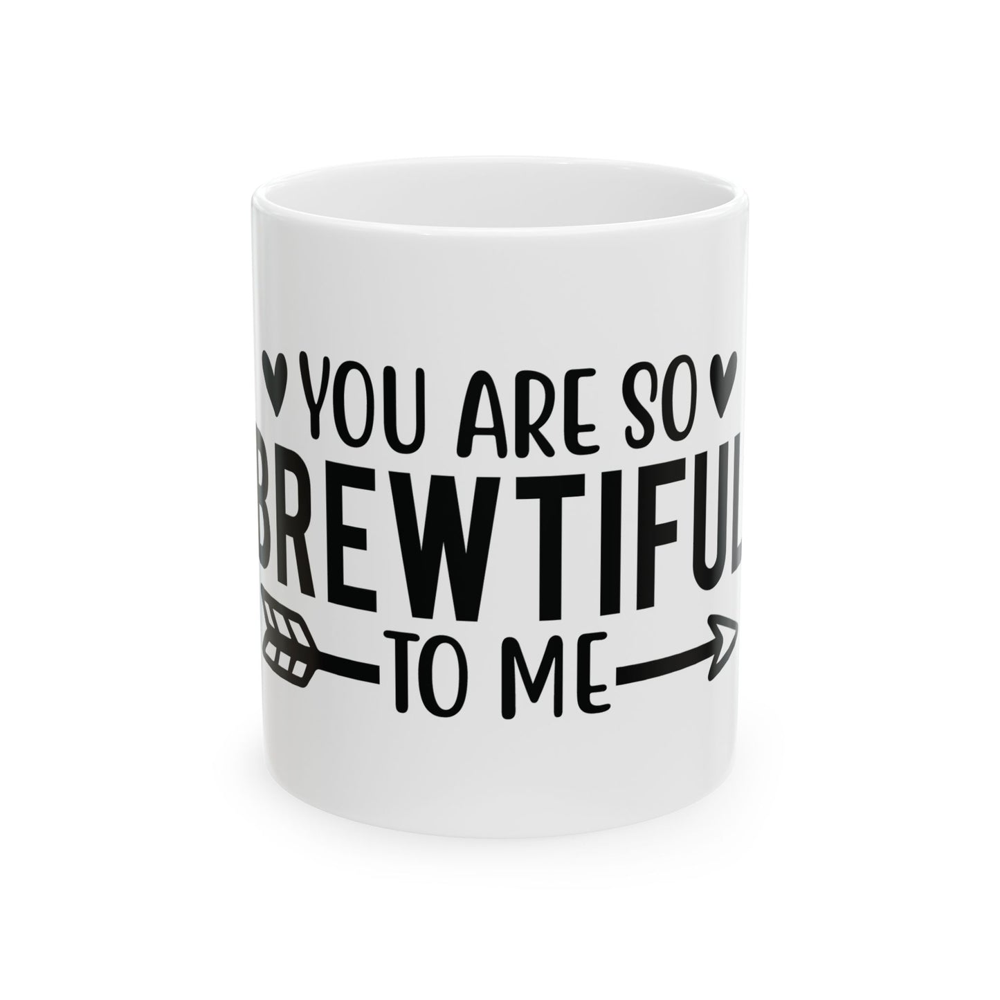 Bedruckte Kaffeetasse – 11oz (330 ml) – „Brewtiful“ – robust & stilvoll