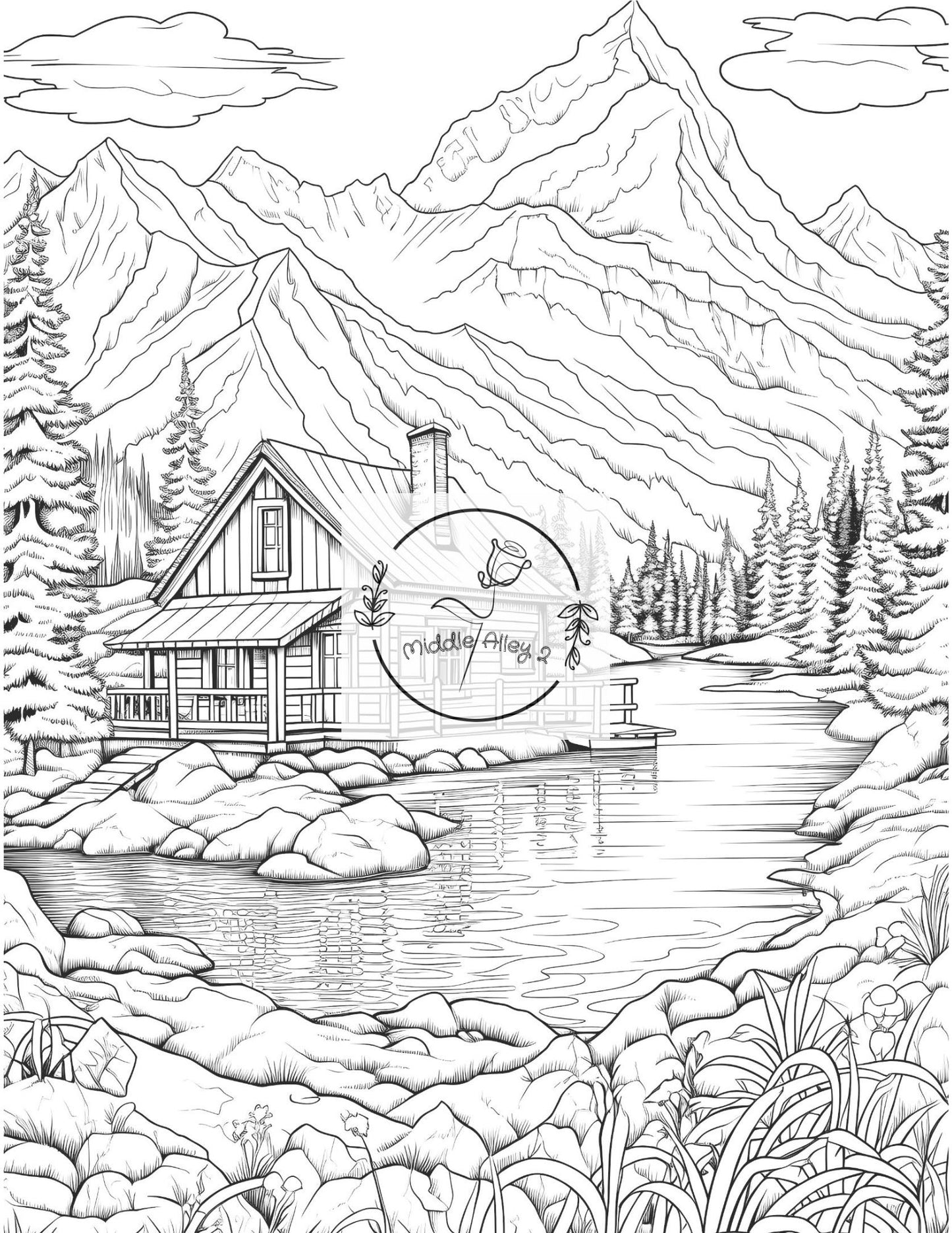 Verträumte Hütten – Das Malbuch mit 50 idyllischen Cabins aus aller Welt 🖍️🌲