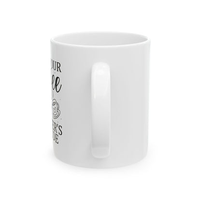 Bedruckte Kaffeetasse – 11oz (330 ml) – "Daughter's Attitude" – robust & stilvoll