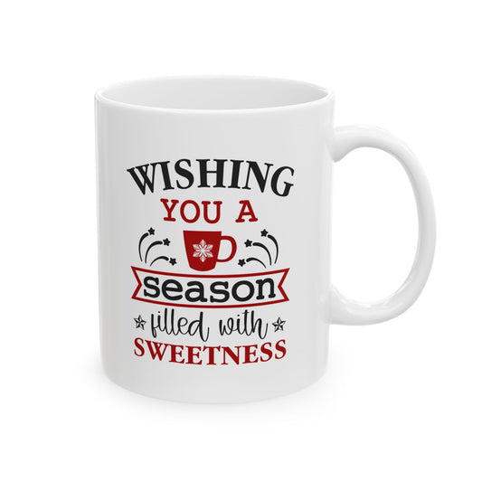 Bedruckte Kaffeetasse – 11oz (330 ml) – „Sweetness“ – robust & stilvoll