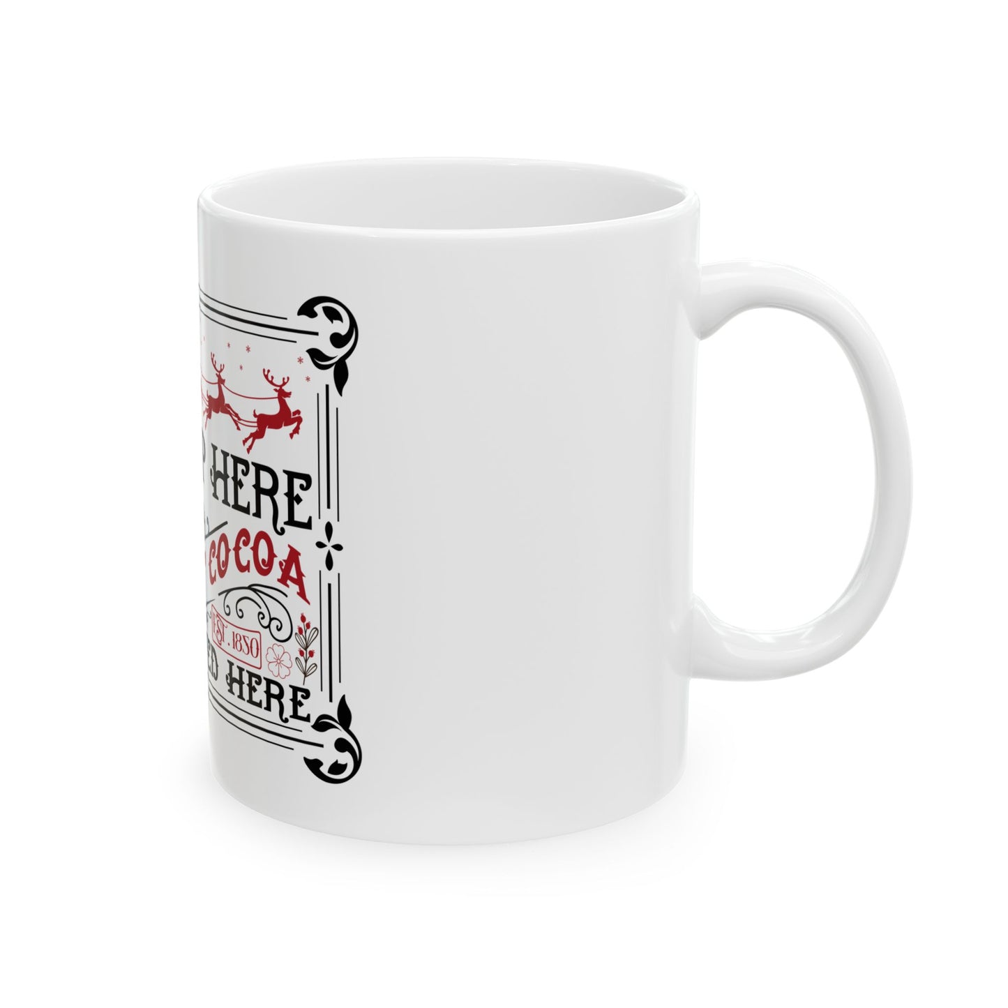 Bedruckte Kaffeetasse – 11oz (330 ml) – „Hot Cocoa 2“ – robust & stilvoll