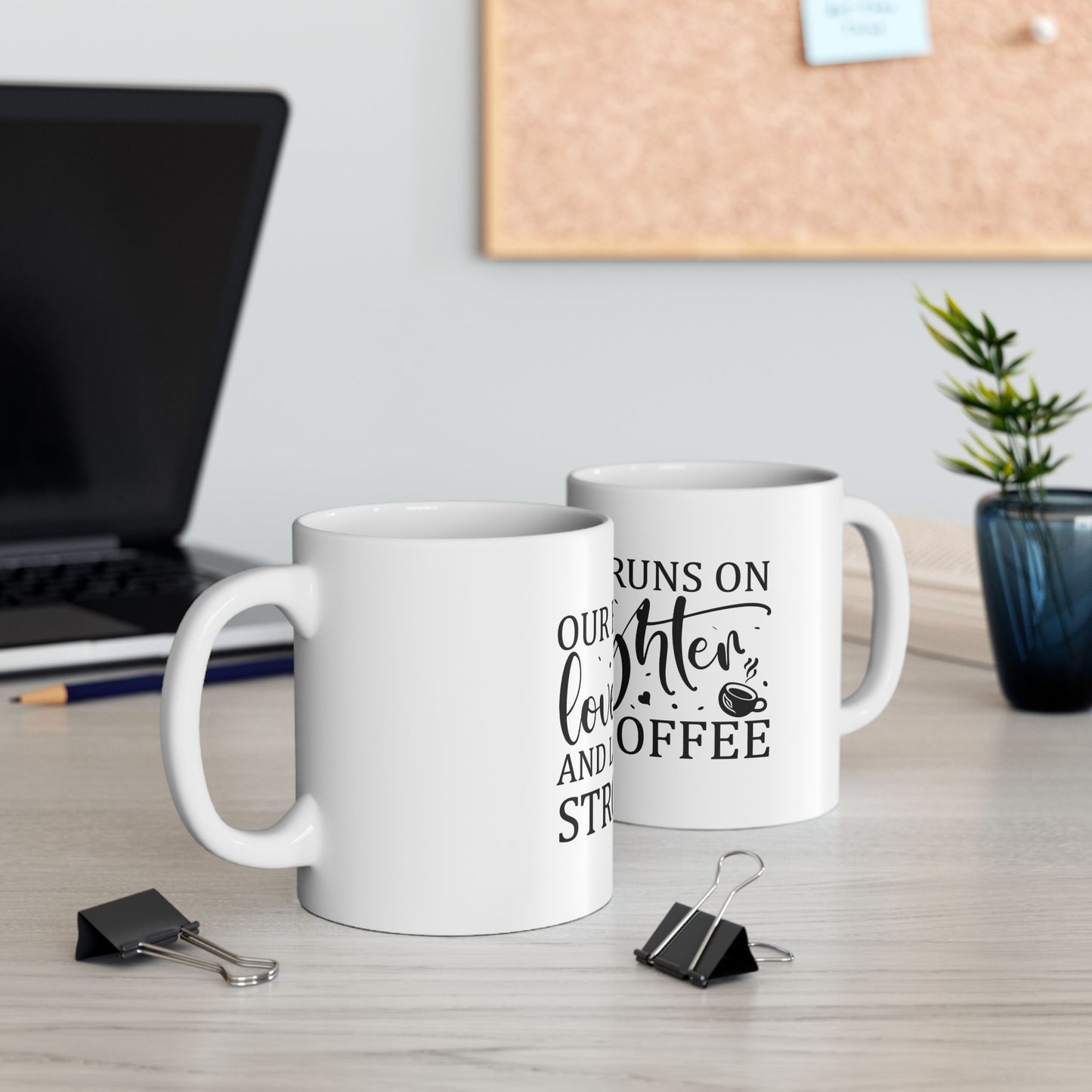 Bedruckte Kaffeetasse – 11oz (330 ml) – „Our House“ – robust & stilvoll