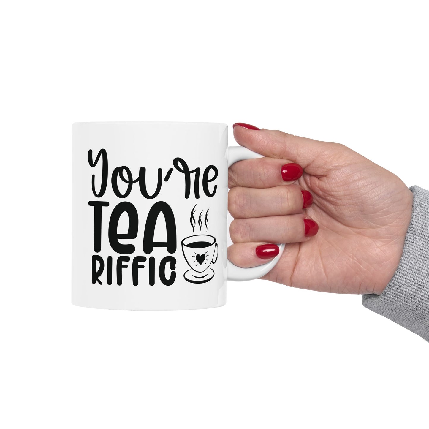 Bedruckte Kaffeetasse – 11oz (330 ml) – „Tea-Riffic 3“ – robust & stilvoll