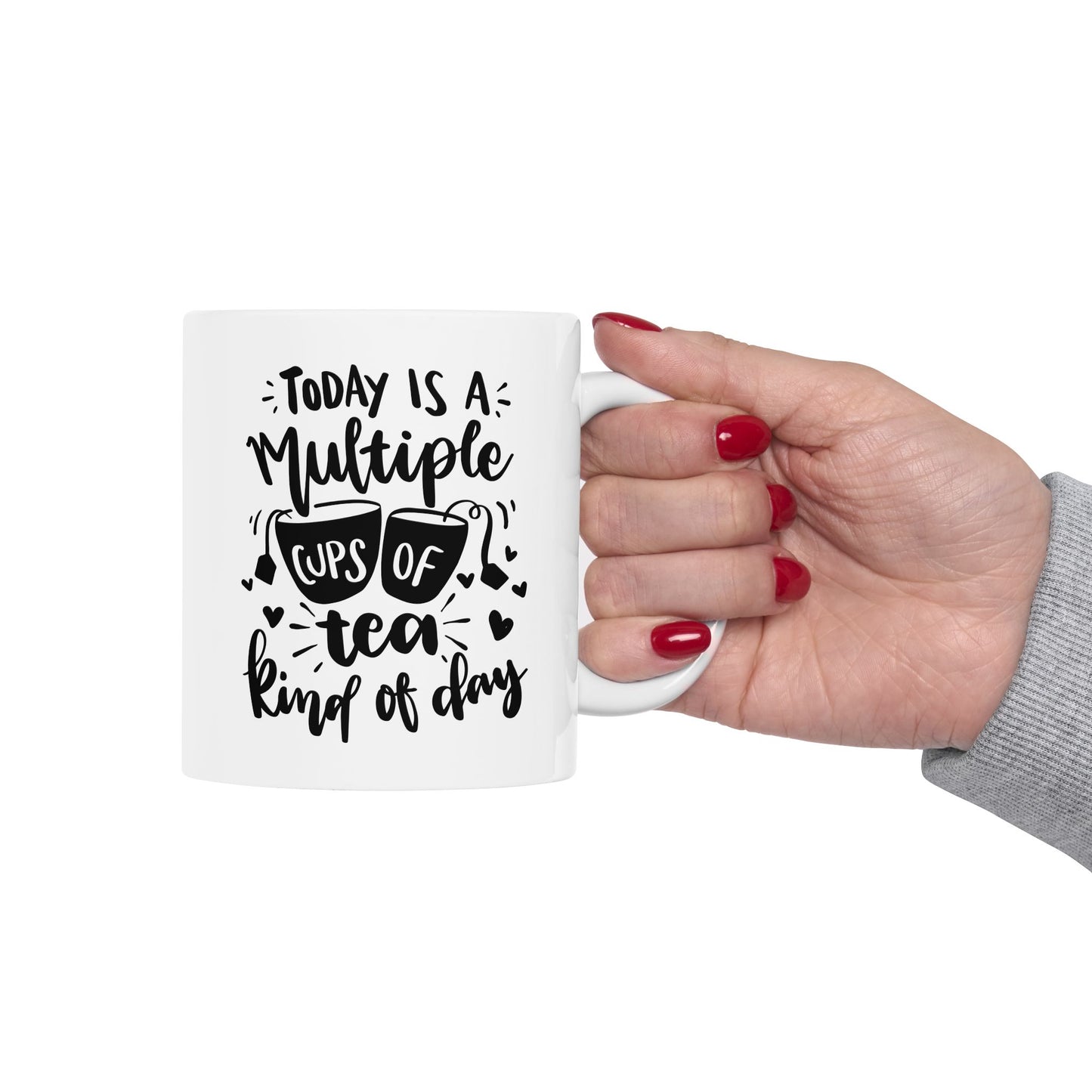 Bedruckte Kaffeetasse – 11oz (330 ml) – „Cups Of Tea“ – robust & stilvoll