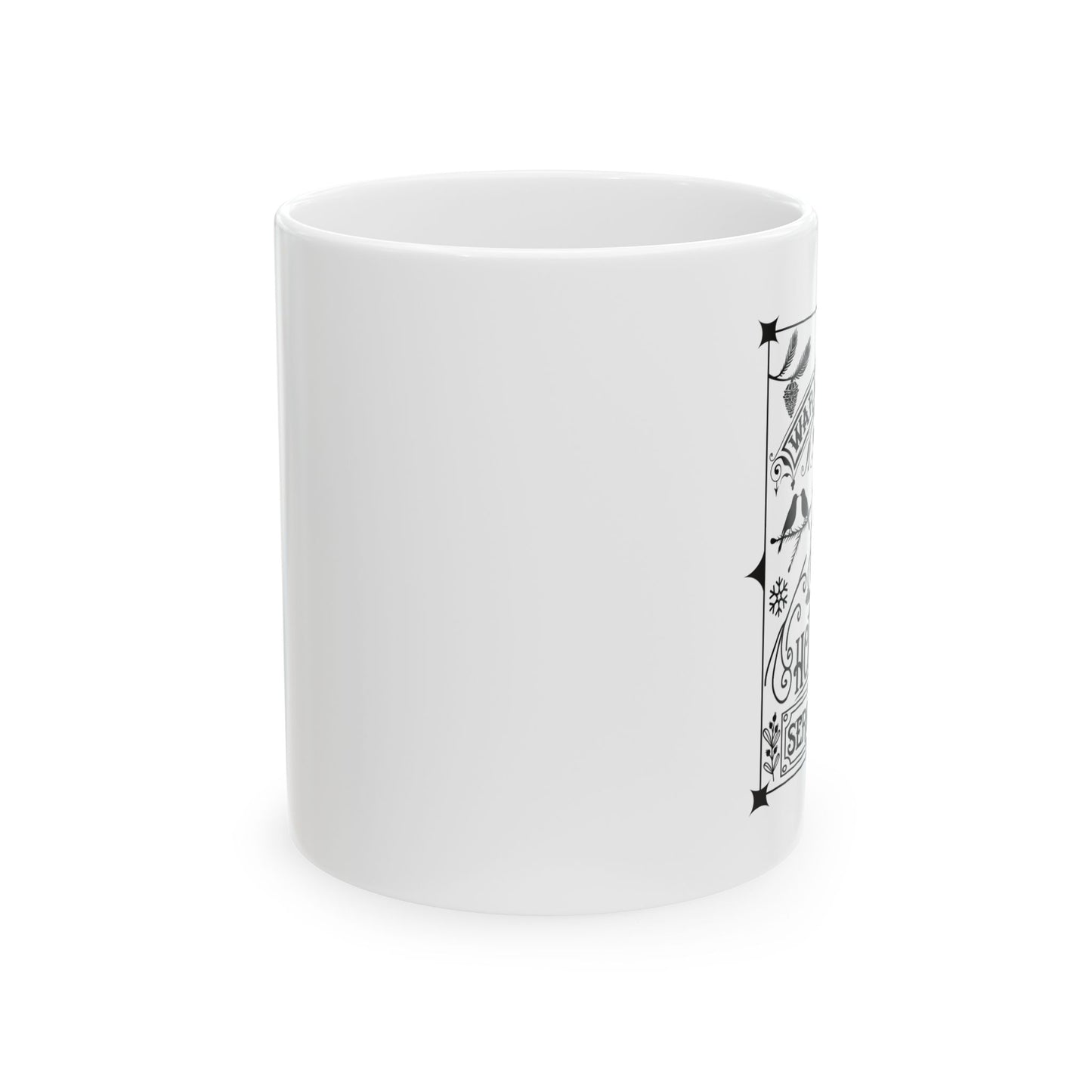 Bedruckte Kaffeetasse – 11oz (330 ml) – „Hot Cocoa“  – robust & stilvoll