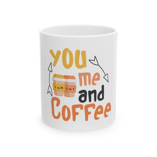 Bedruckte Kaffeetasse – 11oz (330 ml) – „You and Me“ – robust & stilvoll