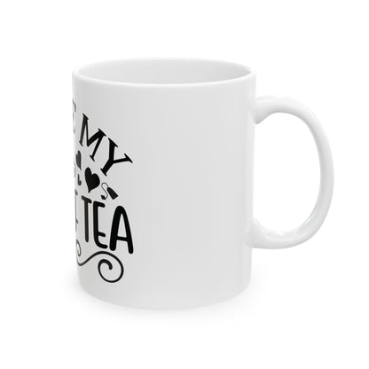 Bedruckte Kaffeetasse – 11oz (330 ml) – „Cup of Tea 7“ – robust & stilvoll