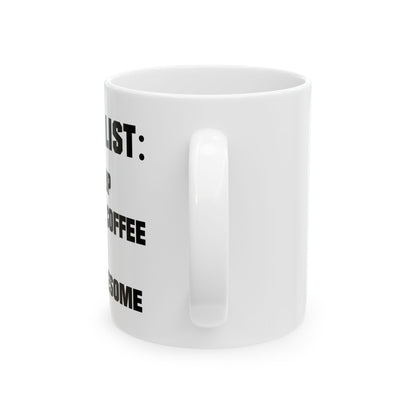 Bedruckte Kaffeetasse – 11oz (330 ml) – „To Do“ – robust & stilvoll