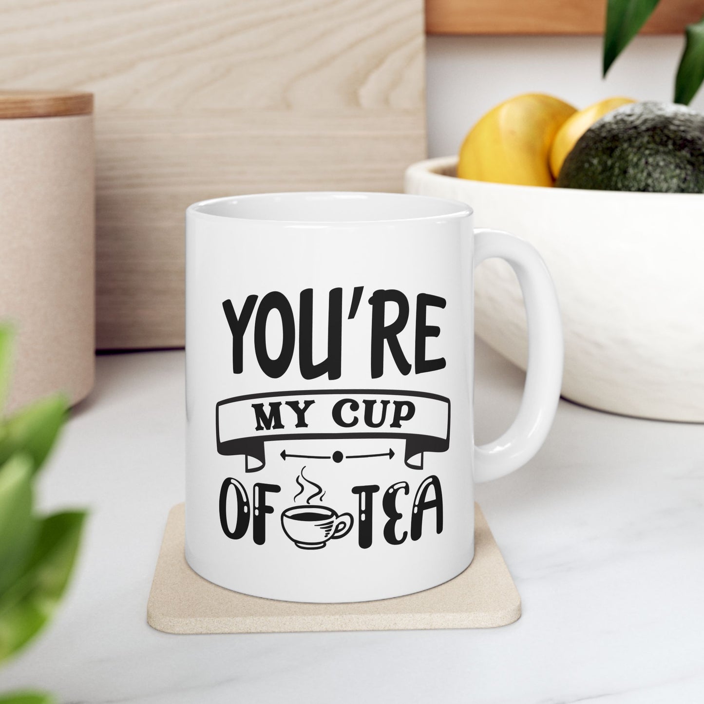 Bedruckte Kaffeetasse – 11oz (330 ml) – „Cup of Tea 8“ – robust & stilvoll