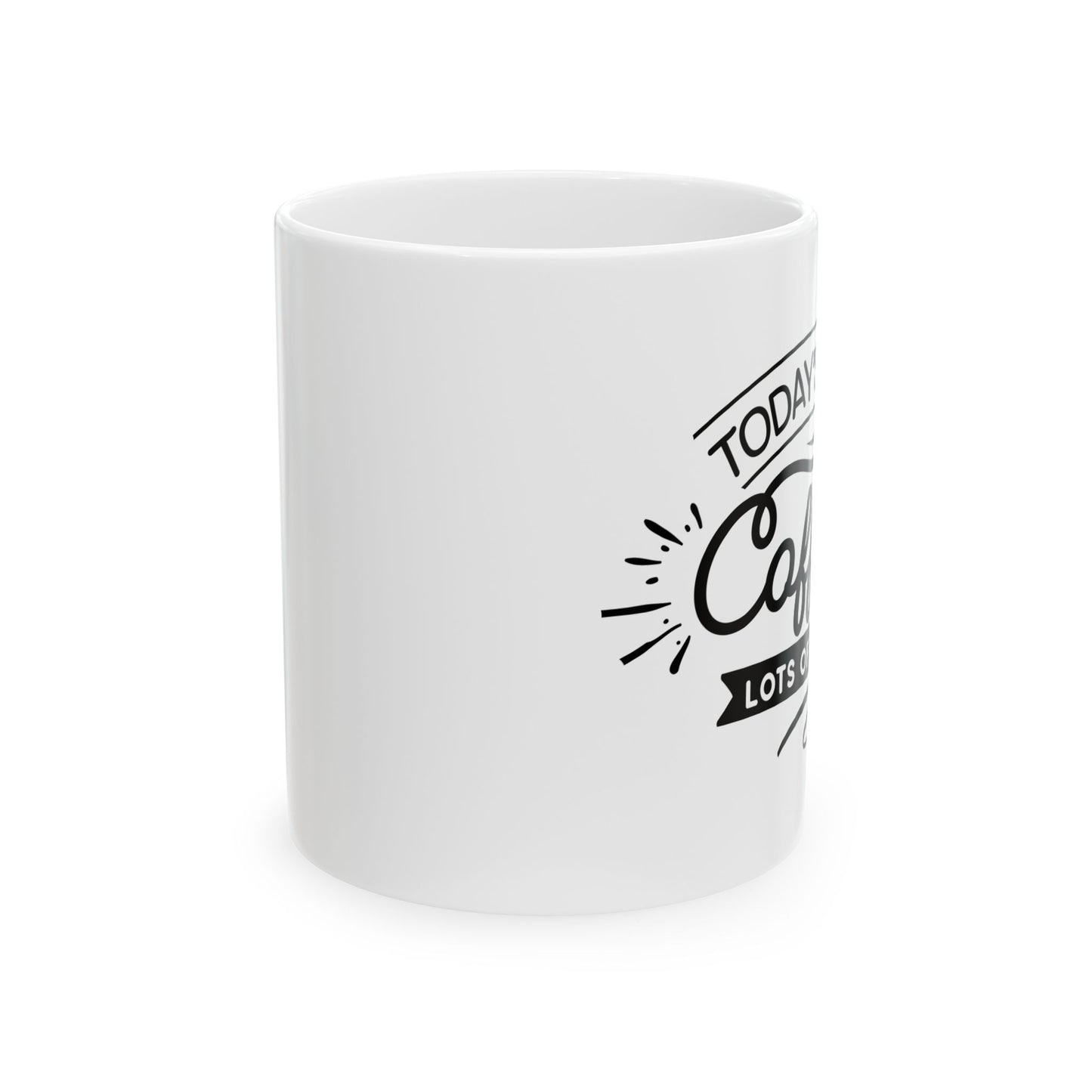Bedruckte Kaffeetasse – 11oz (330 ml) – „Today´s Vibe“ – robust & stilvoll