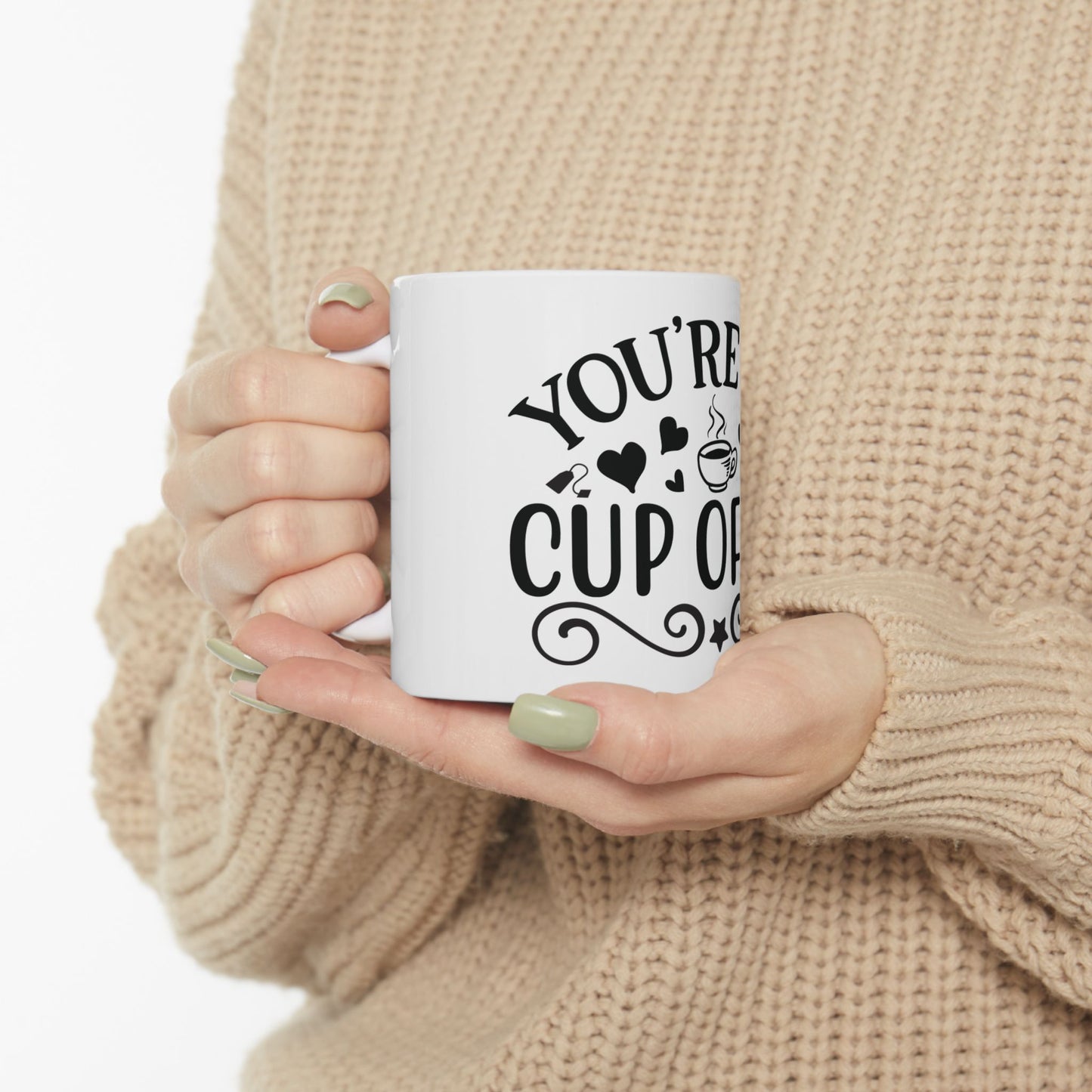 Bedruckte Kaffeetasse – 11oz (330 ml) – „Cup of Tea 7“ – robust & stilvoll