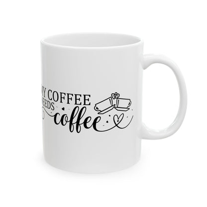 Bedruckte Kaffeetasse – 11oz (330 ml) – "My Coffee" – robust & stilvoll