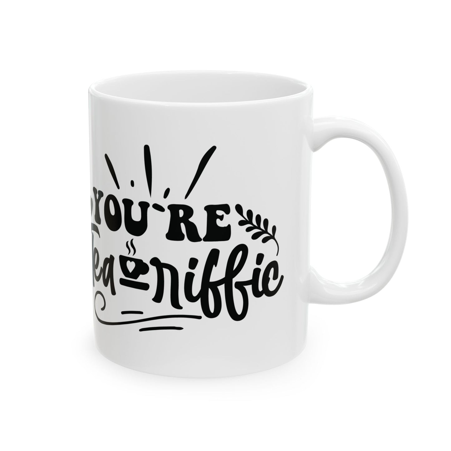 Bedruckte Kaffeetasse – 11oz (330 ml) – „Tea-Riffic 2“ – robust & stilvoll