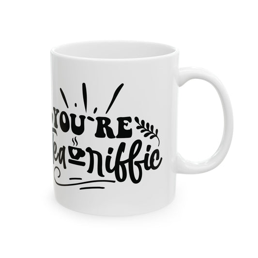 Bedruckte Kaffeetasse – 11oz (330 ml) – „Tea-Riffic 2“ – robust & stilvoll