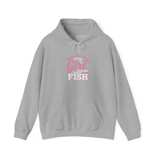 „Show You How To Fish“ Artistic Unisex Hoodie – Unique Graphic Sweatshirt, Cozy Layer, Everyday Wear, Gift for Him/Her, Casual Fashion