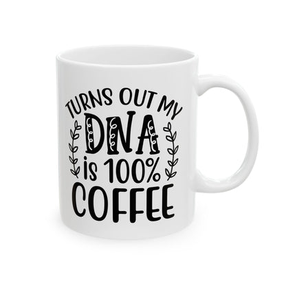 Bedruckte Kaffeetasse – 11oz (330 ml) – „DNA“ – robust & stilvoll