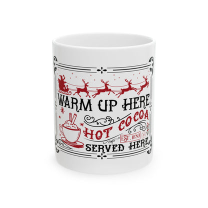 Bedruckte Kaffeetasse – 11oz (330 ml) – „Hot Cocoa 2“ – robust & stilvoll