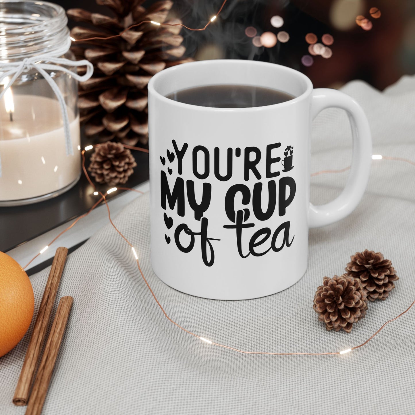 Bedruckte Kaffeetasse – 11oz (330 ml) – „Cup of Tea 3“ – robust & stilvoll
