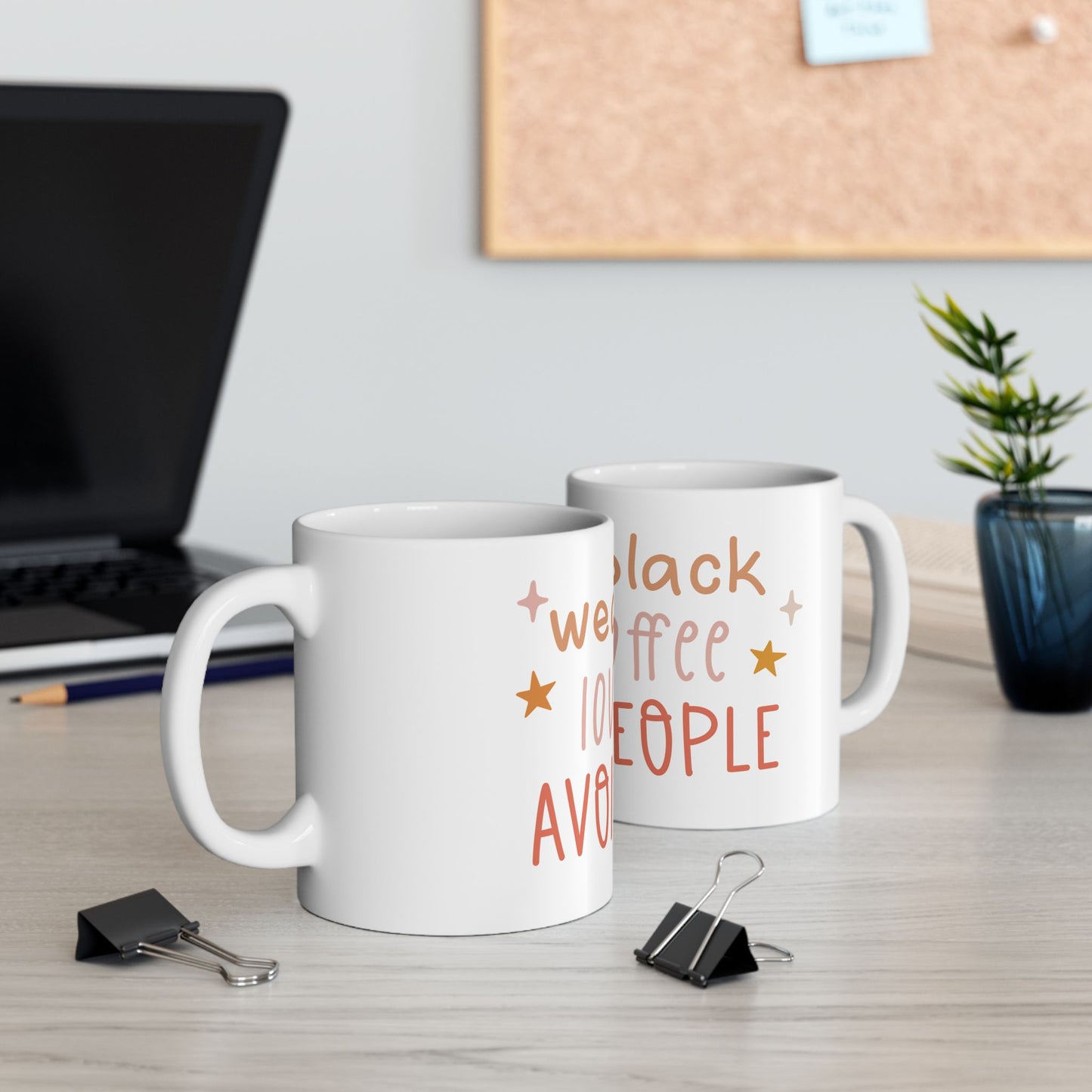 Bedruckte Kaffeetasse – 11oz (330 ml) – „Avoid People“ – robust & stilvoll