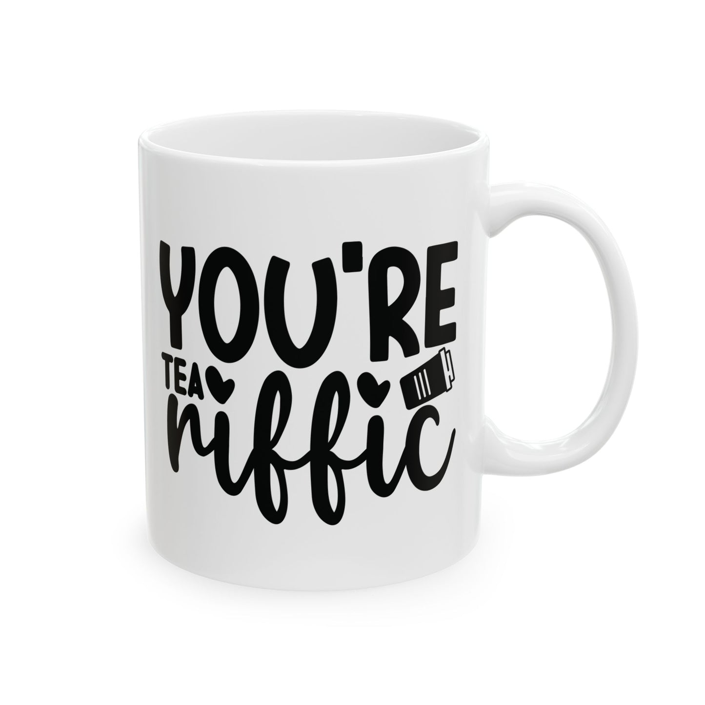 Bedruckte Kaffeetasse – 11oz (330 ml) – „Tea-Riffic 4“ – robust & stilvoll
