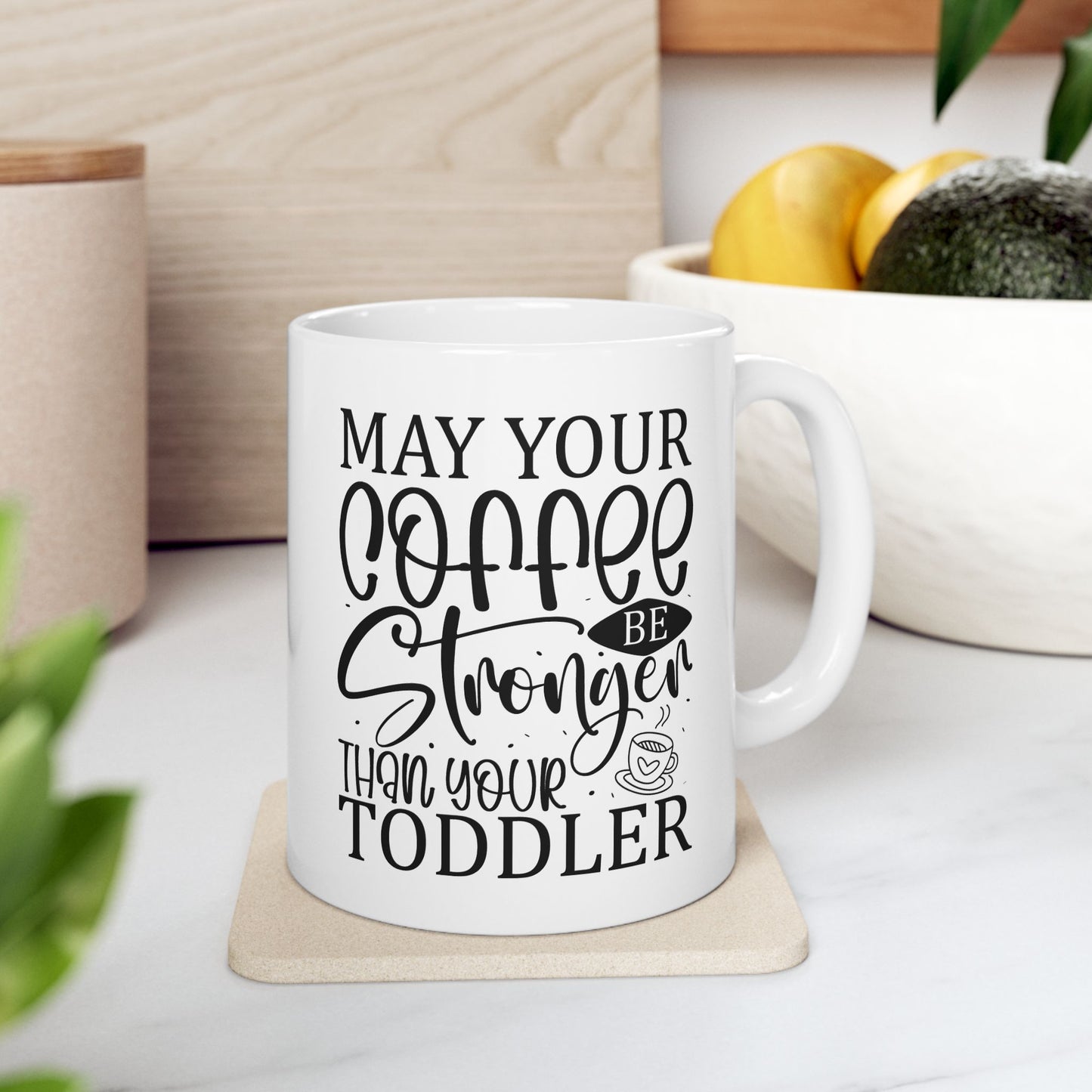 Bedruckte Kaffeetasse – 11oz (330 ml) – "Your Toddler" – robust & stilvoll