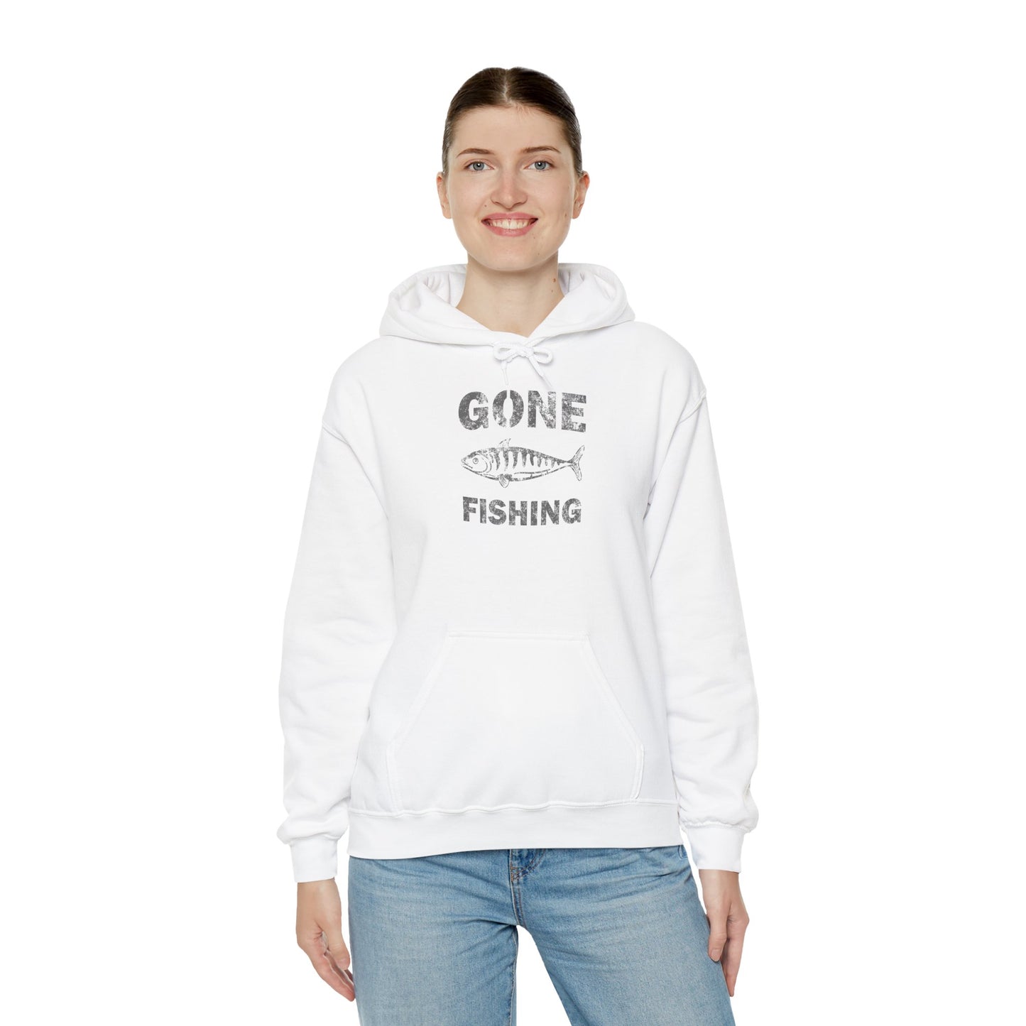 "Gone Fishing" Kapuzenpullover – Moderner Streetwear Look