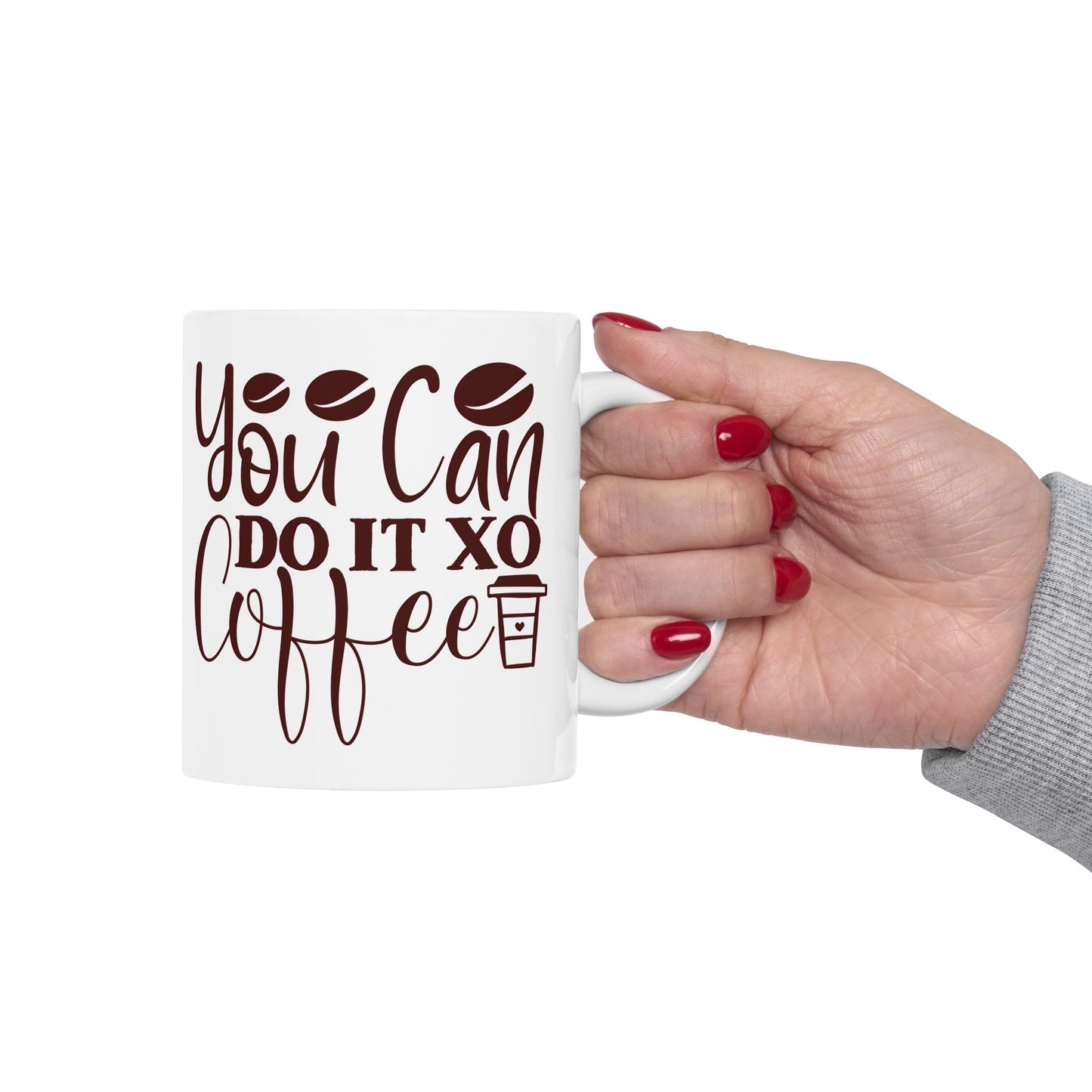 Bedruckte Kaffeetasse – 11oz (330 ml) – „Do It 2“ – robust & stilvoll