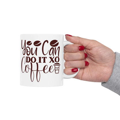 Bedruckte Kaffeetasse – 11oz (330 ml) – „Do It 2“ – robust & stilvoll