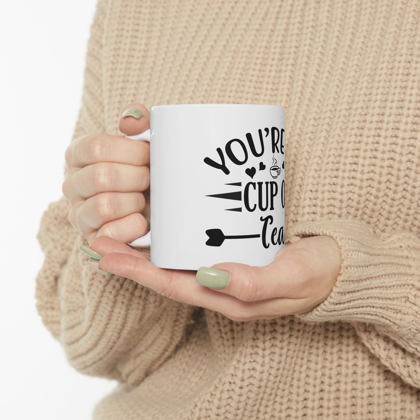 Bedruckte Kaffeetasse – 11oz (330 ml) – „Cup of Tea 6“ – robust & stilvoll