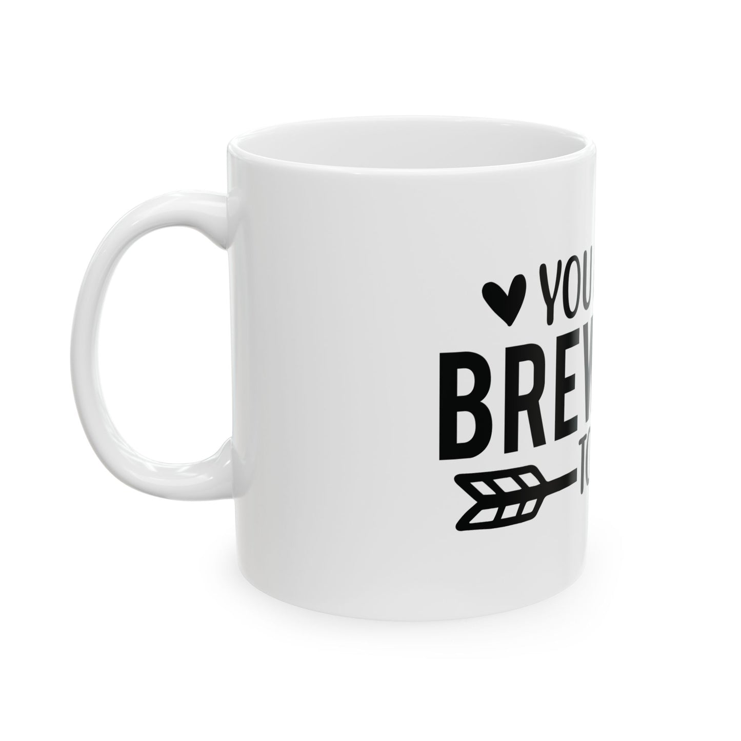 Bedruckte Kaffeetasse – 11oz (330 ml) – „Brewtiful“ – robust & stilvoll