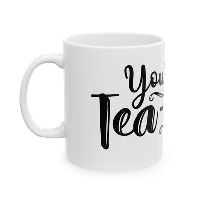 Bedruckte Kaffeetasse – 11oz (330 ml) – „Tea-Riffic 8“ – robust & stilvoll