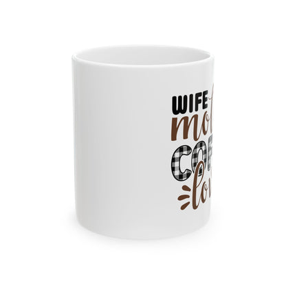 Bedruckte Kaffeetasse – 11oz (330 ml) – „Wife“ – robust & stilvoll