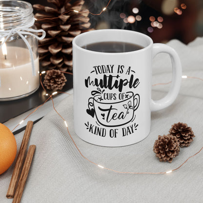 Bedruckte Kaffeetasse – 11oz (330 ml) – „Cups Of Tea 2“ – robust & stilvoll