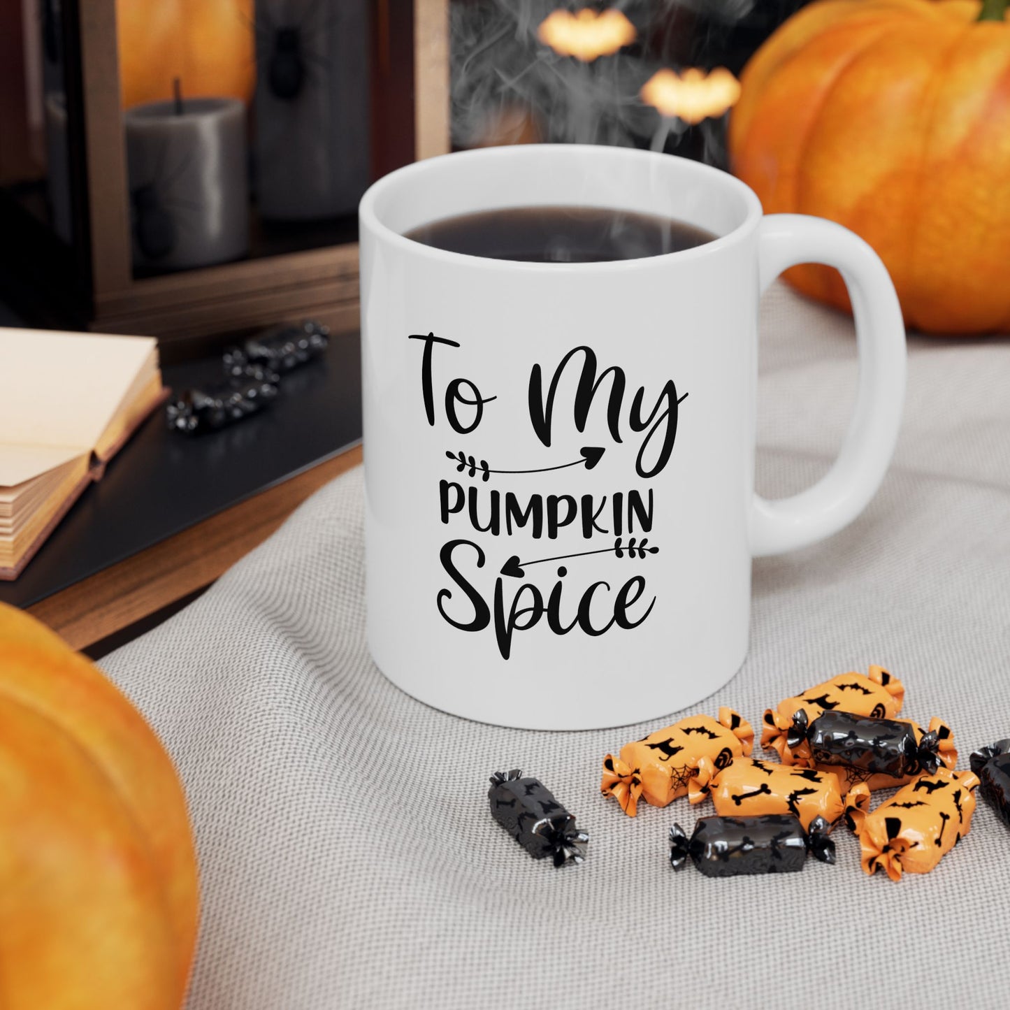 Bedruckte Kaffeetasse – 11oz (330 ml) – „Pumpkin Spice 2“ – robust & stilvoll