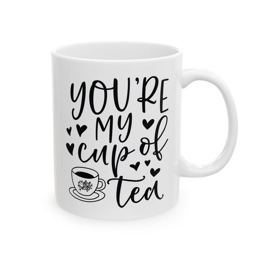 Bedruckte Kaffeetasse – 11oz (330 ml) – „Cup of Tea“ – robust & stilvoll