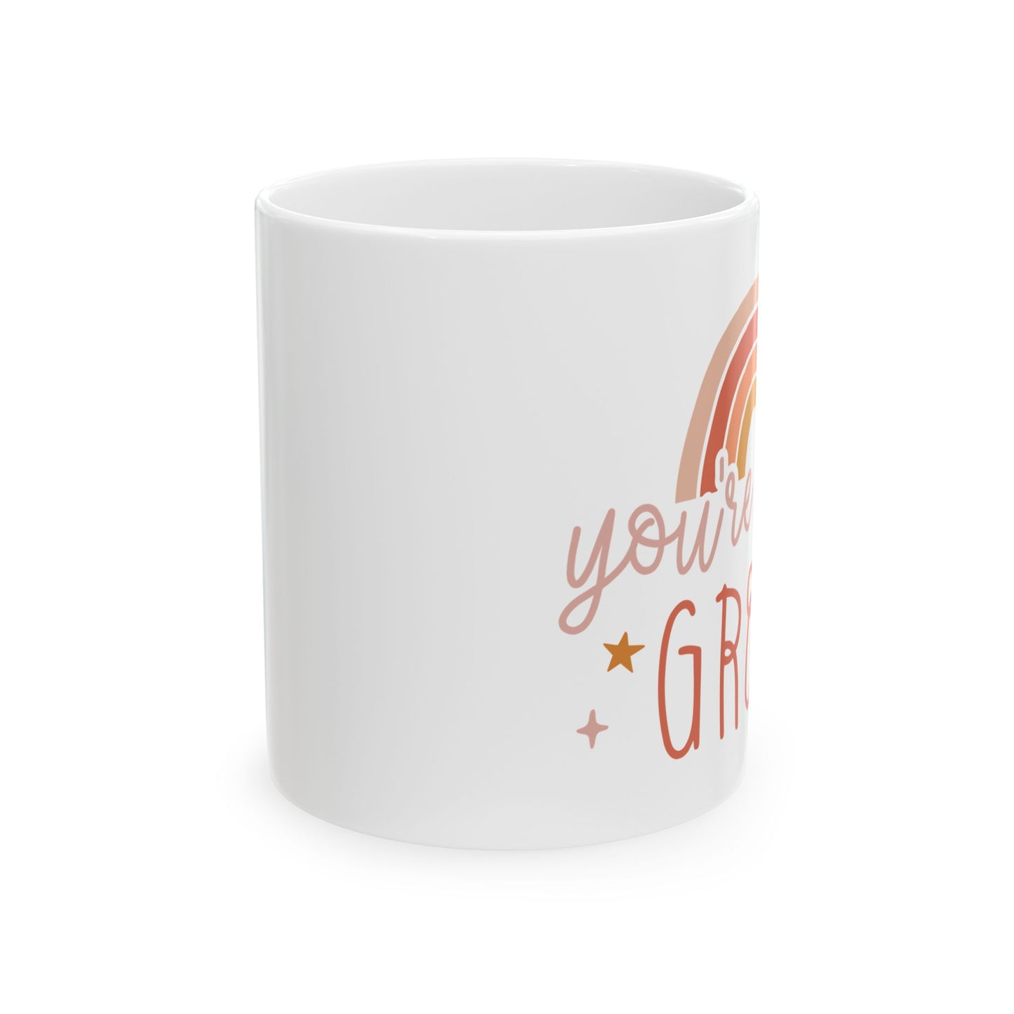 Bedruckte Kaffeetasse – 11oz (330 ml) – „Doing Great“ – robust & stilvoll