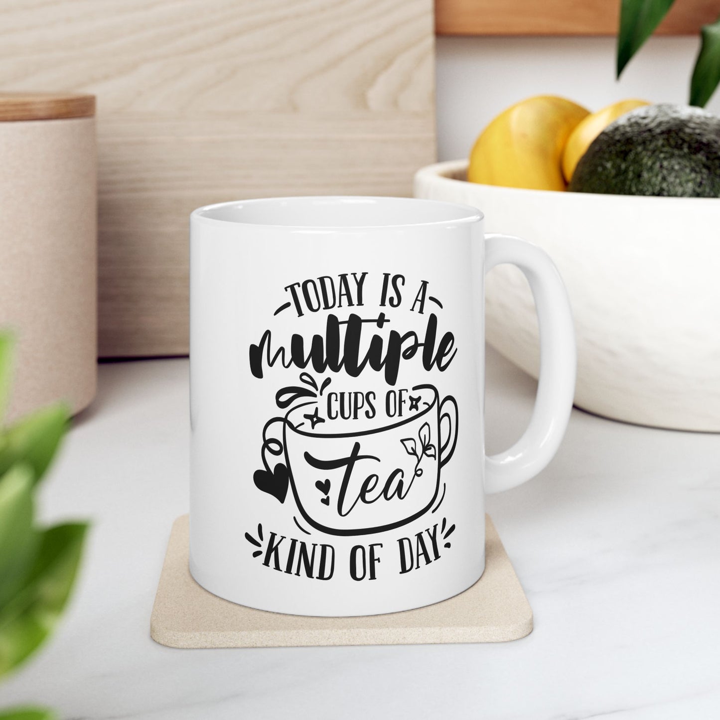 Bedruckte Kaffeetasse – 11oz (330 ml) – „Cups Of Tea 2“ – robust & stilvoll