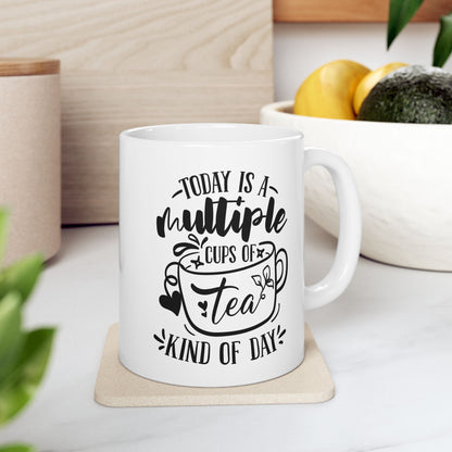 Bedruckte Kaffeetasse – 11oz (330 ml) – „Cups Of Tea 2“ – robust & stilvoll