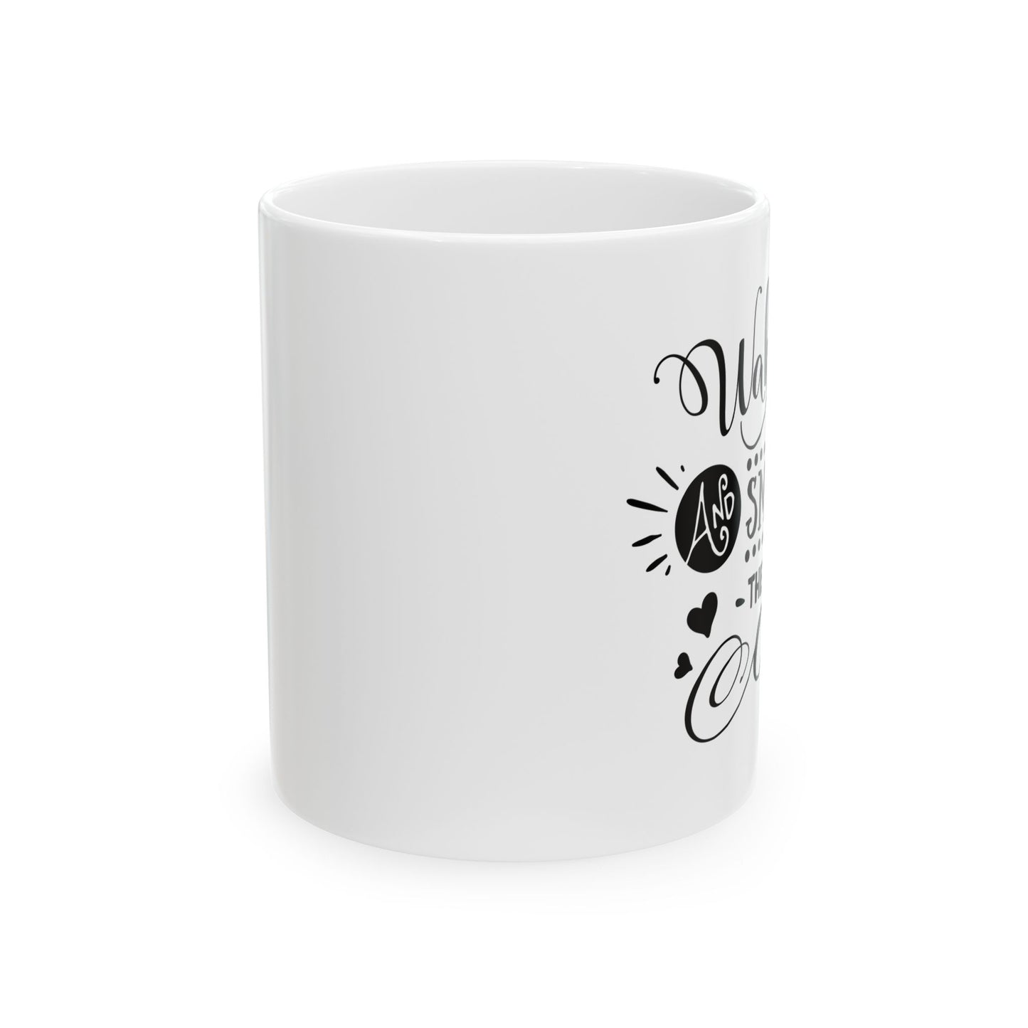 Bedruckte Kaffeetasse – 11oz (330 ml) – „Wake Up 2“ – robust & stilvoll